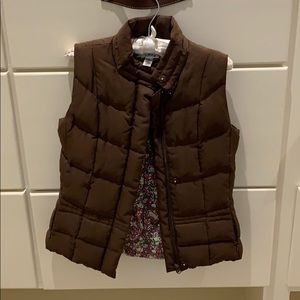 Lilly Pulitzer Brown zip up & button Vest